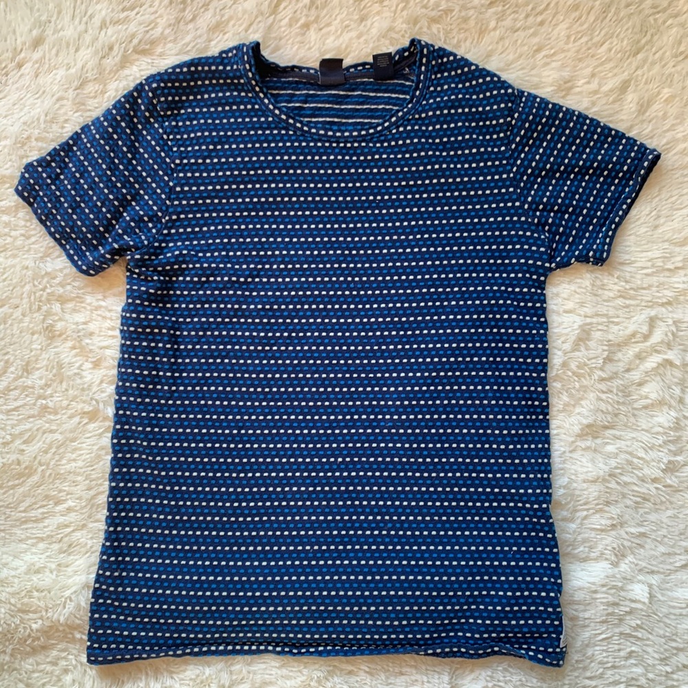 Scotch&Soda Women’s Blue textured tee Sz SM